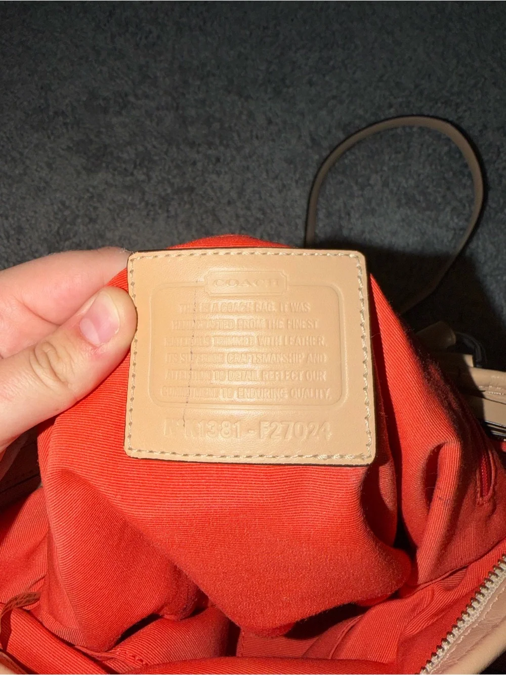 COACH Authentic Signature Stripe Foldover Crossbody Tote Bag F27024